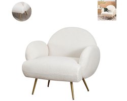 1 stuk - Witte kaptafelstoel - Ergonomische make-upstoel - witte kaptafelkruk met rugleuning - comfortabele sponszitting voor de slaapkamer - stijlvolle kaptafel - meubelstuk - perfect voor schoonheids - en make-upapplicaties