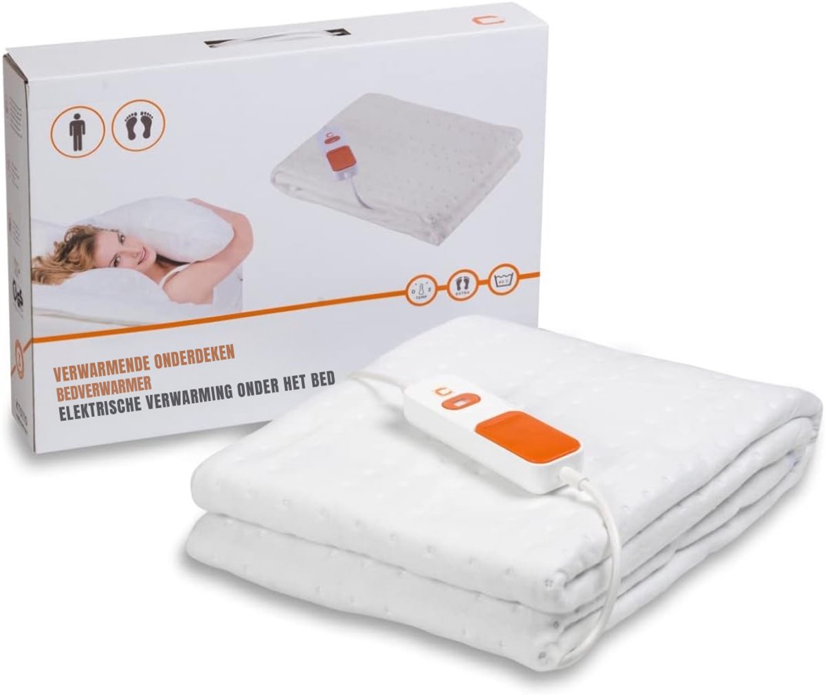 MMM® Elektrische Onderdeken 1 Persoon - Wit 150x80cm - afbeelding 2