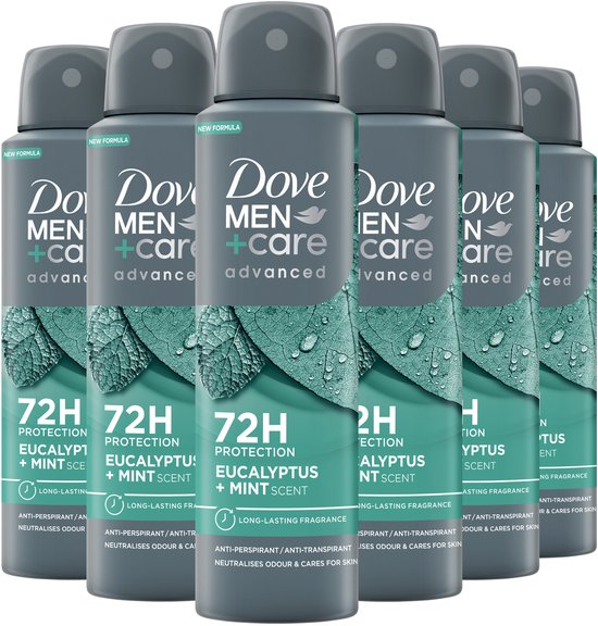 Dove Men+Care - Anti-Transpirant Deodorant Spray - Advanced - Eucalyptus + Mint - 6 x 150 ml