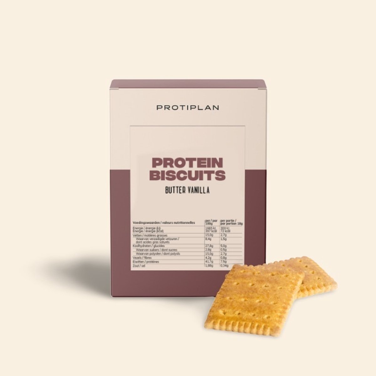 Protiplan - Biscuit Boter Vanille - 28 x 9 g - Koolhydraatarm - Snack