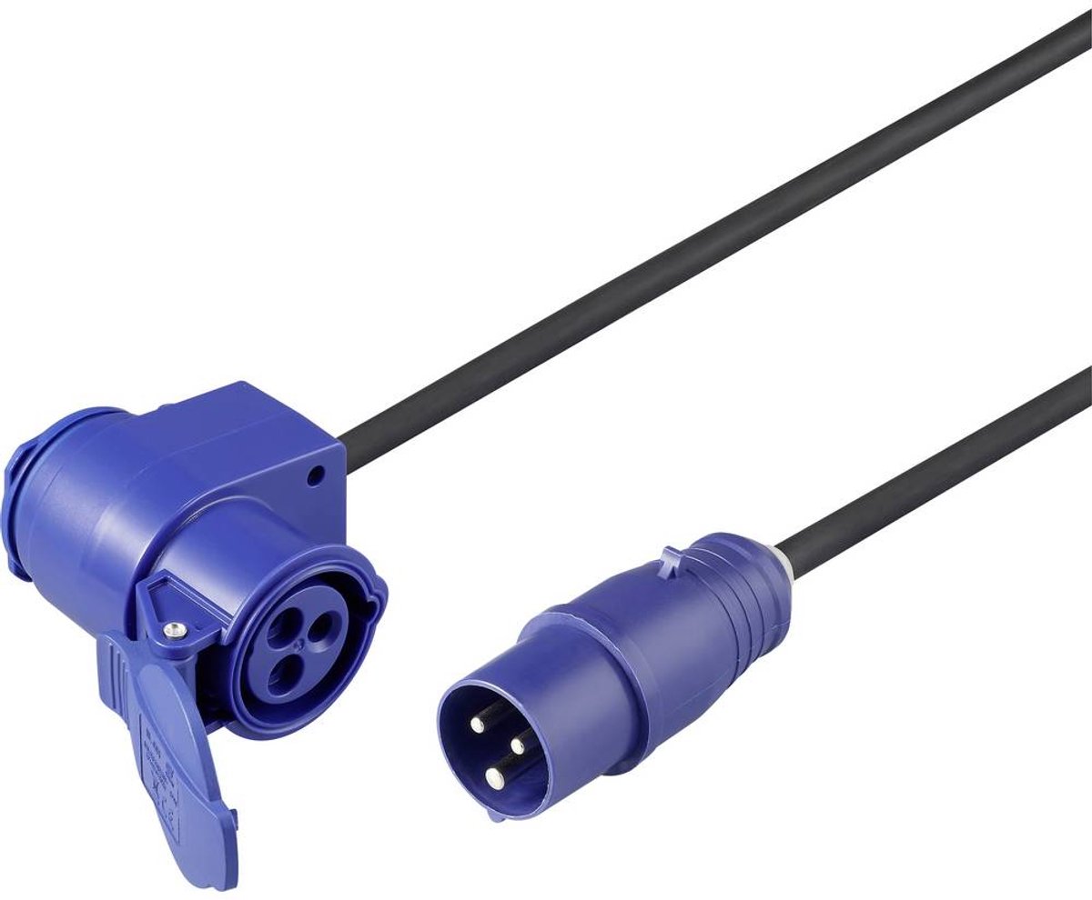 Sygonix SY-6684364 Stroom Verlengkabel 16 A Blauw, Zwart 3 m H07RN-F 3G 2,5 mm²