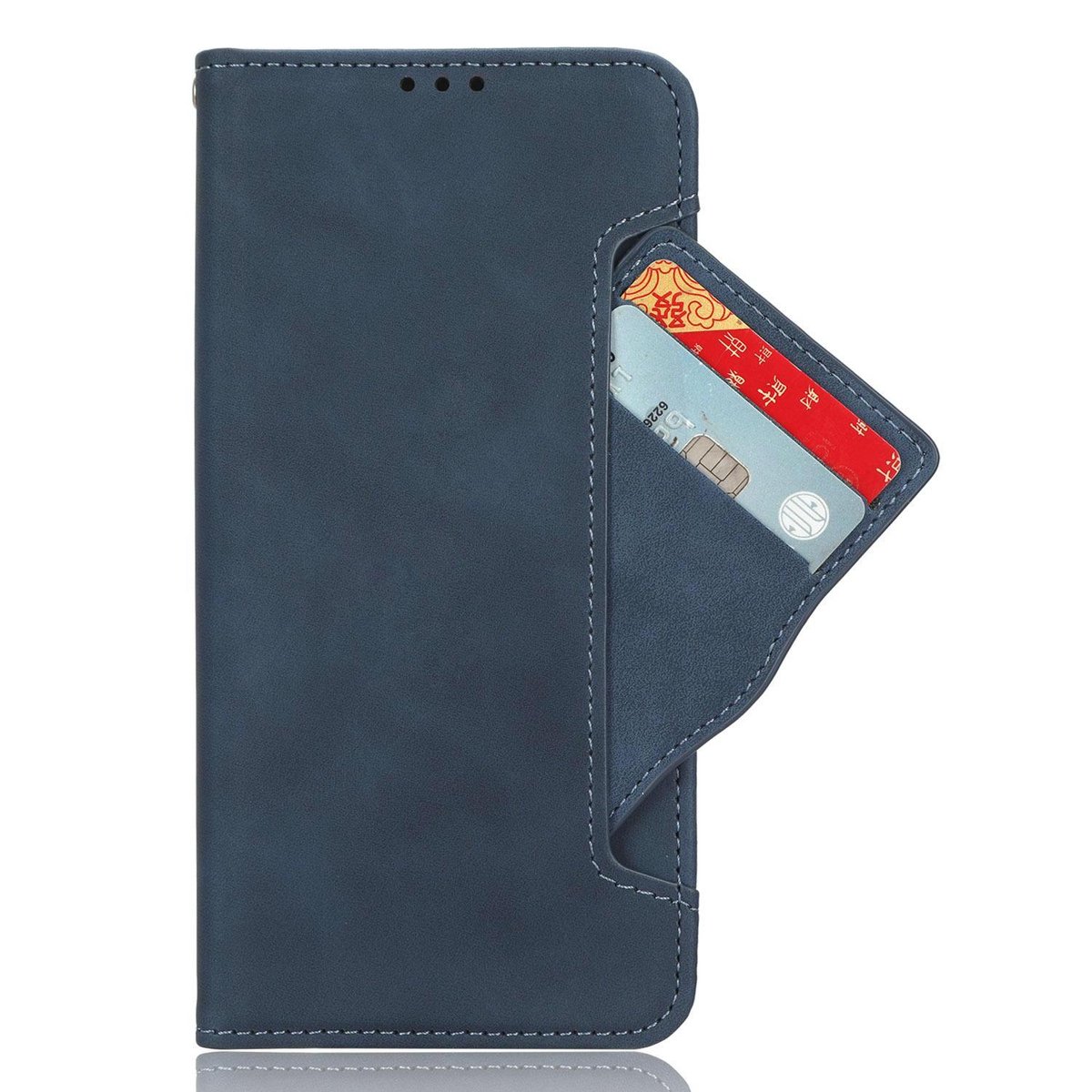 Mobigear Telefoonhoesje geschikt voor OPPO Find X9 Pro Hoesje | Mobigear Slide Wallet Bookcase Portemonnee | Pasjeshouder voor 3 Pasjes | Telefoonhoesje voor Pinpas / OV Kaart / Rijbewijs - Blauw