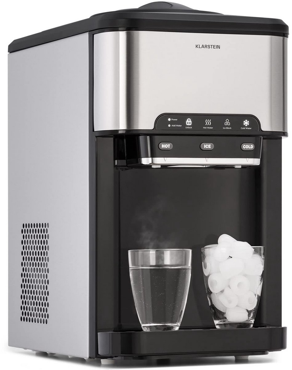 Compacte IJsmachine 3L - 20 kg per dag, Grote en Kleine IJsblokjes, Zelfreinigend, BPA-vrij - voor Drankjes en Cocktails