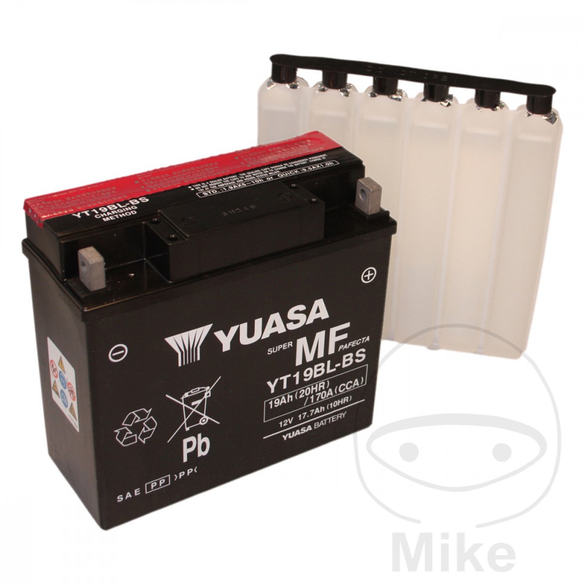 Yuasa Yt19Bl-Bs Accu Agm 12V 19Ah 185X81X170
