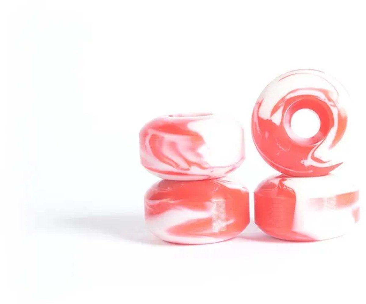 Yocaher Qball Swirl Skateboardwielen 52 x 30 mm Rood