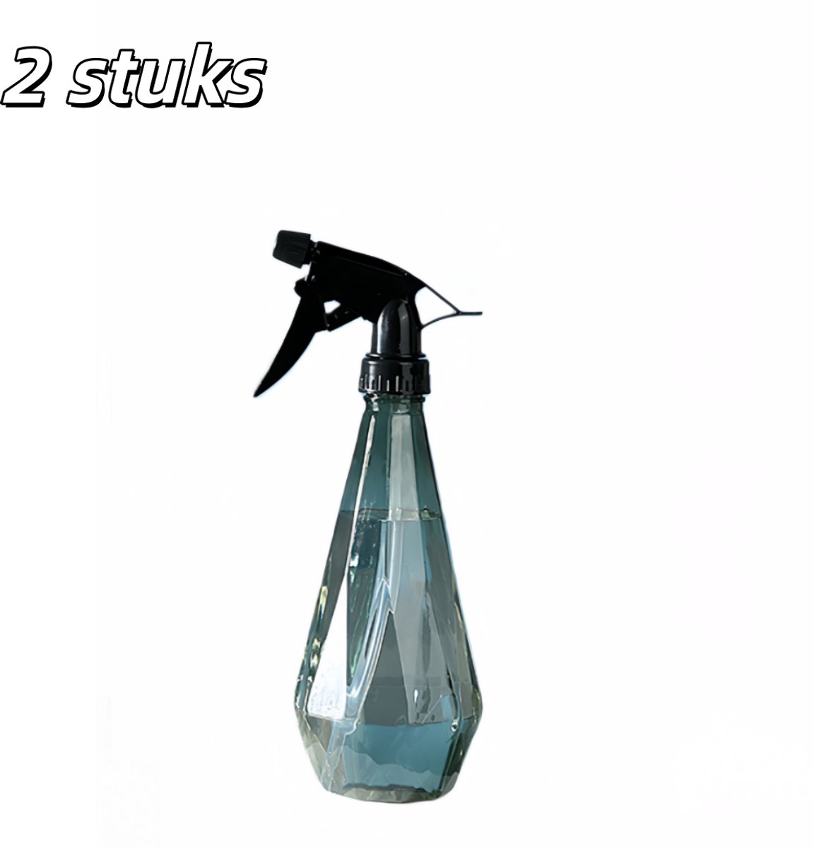 2 stuks - Spuitfles - Gieter - Reinigingsspuitfles - Kunststof - 500 ml - Gieter - Geschikt voor haar, handen, kleding, badkamer en planten - Grijs