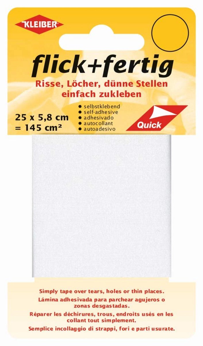 Zelfklevende nylon reparatiepatches - 100% polyamide - 25 x 5,8 cm - 145 cm²
