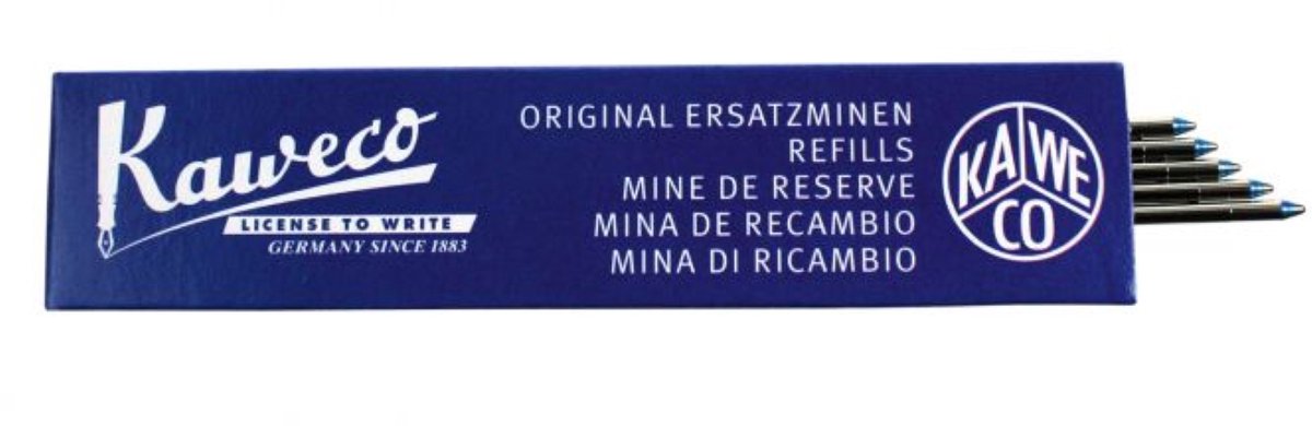 Kaweco - Balpenvulling - Pen - Vulling - Blauw - Fine - D1 - 5 Stuks - 1510370 - 0.8mm - Kort Model