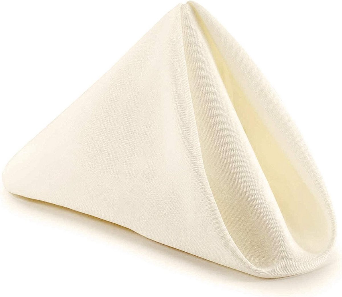 10-Delige Ivoor Waskbare Katoen-Polyester Servetten voor Diner en Feesten
