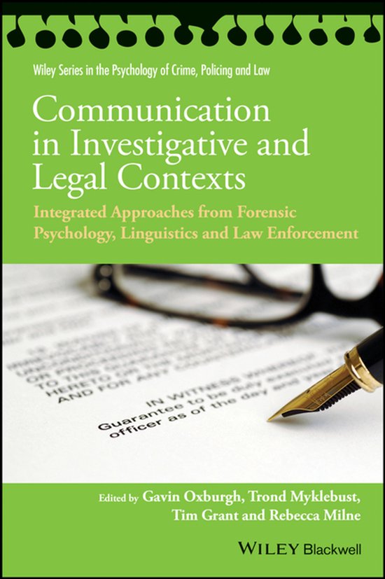 Wiley Series in Psychology of Crime, Policing and Law - Comm ... - cover
