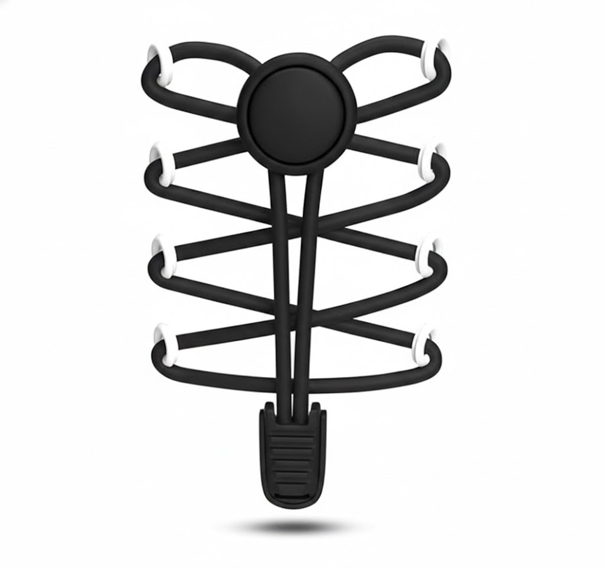 Famanu – Elastische schoenveters zonder strikken, snelsluitsysteem van rubber, set voor 2 paar schoenen