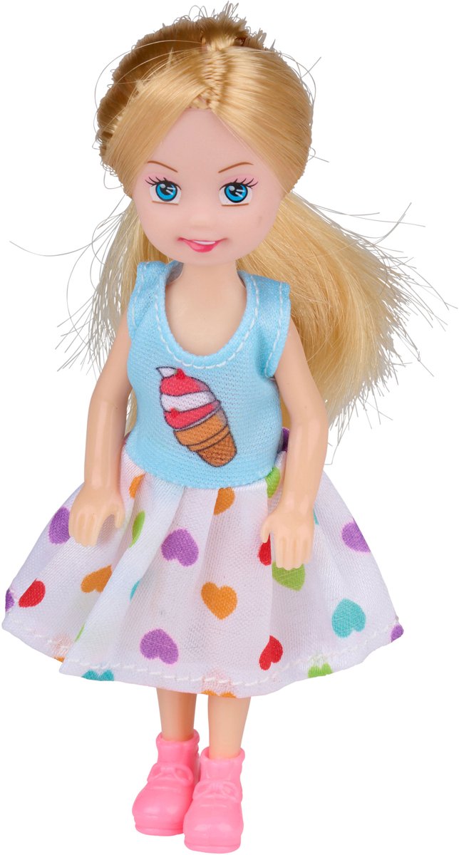 Eddy Toys Fashion Doll Mini 5-Delig - Set Van 5 Kleine Babypopjes Voor Kinderen - Gemaakt Van Kunststof En Textiel - Met Verschillende Kleurrijke Outfits - Meerkleurig - Vanaf 1 Jaar — cadeau in Spellen & Speelgoed - foto 6