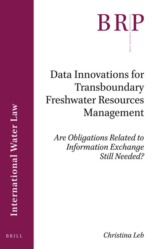 Couverture du livre « Data Innovations for Transboundary Freshwater Resources Management » par Christina Leb.