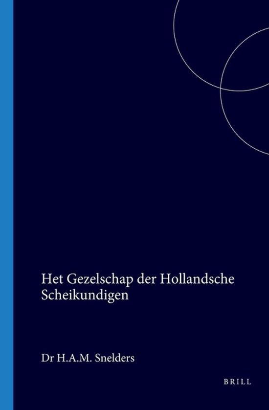 Gezelschap der holl. scheikundigen - cover