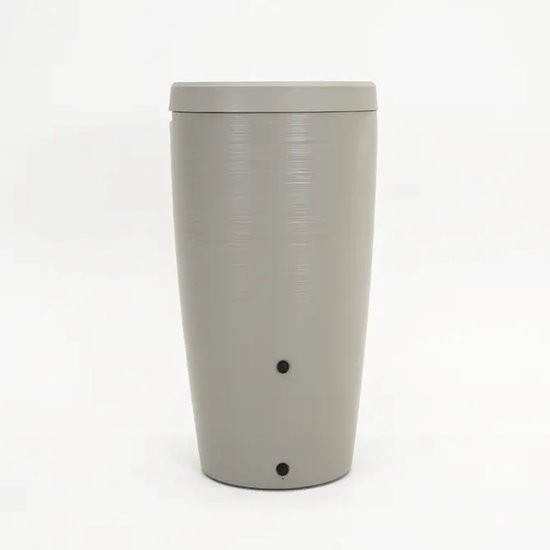 Regenton Gobi 240L lichtgrijs met kraantje, vorst- en UV-bestendig, breukbestendig, lichtgewicht, tuinwateropvang