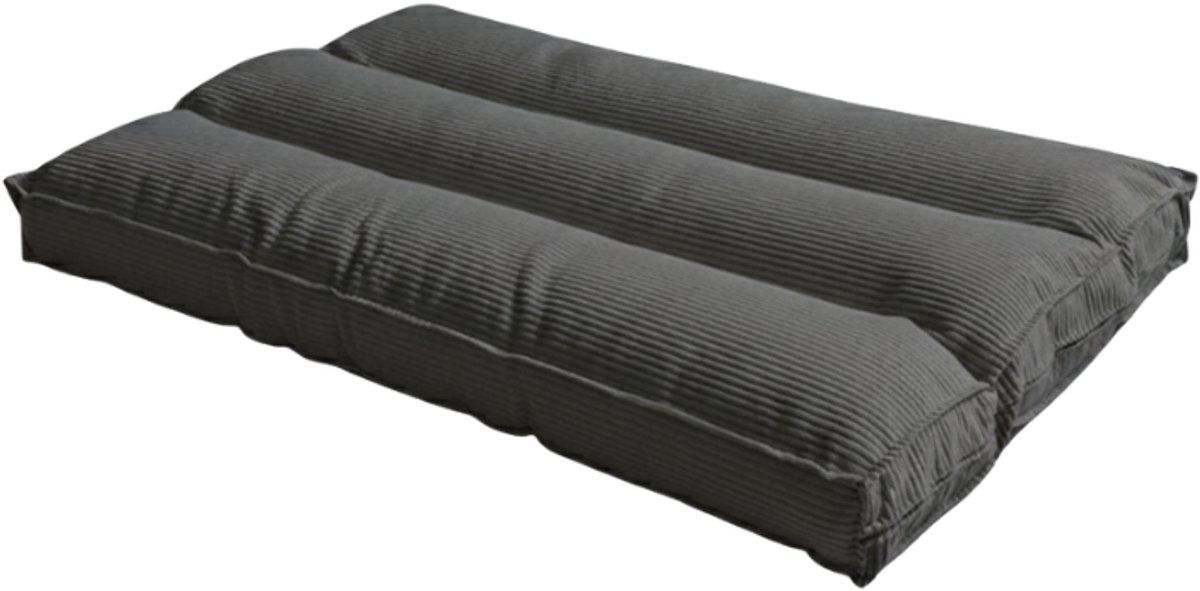 Bananair - Futon matras - Afneembare hoes - Futon bed - Vloermatras - Logeerbed Eenpersoons - Ribfluweel - 90x190 cm - Donkergrijs