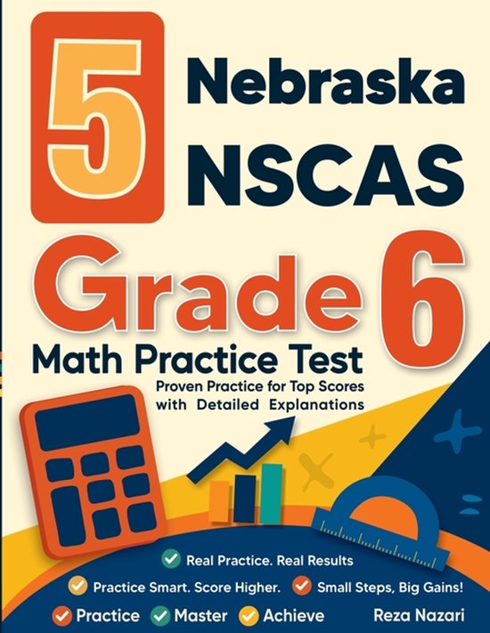 5 Nebraska NSCAS Growth Grade 6 Math Practice Tests - cover