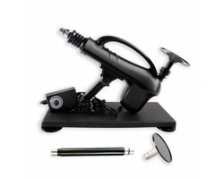 Krachtige Sex Machine Pakket met 2 Opzetstukken – Inclusief Dildo’s – Erotiek – Seksmachine voor Mannen en Vrouwen – Neukmachine – Fuck machine – Zwart
