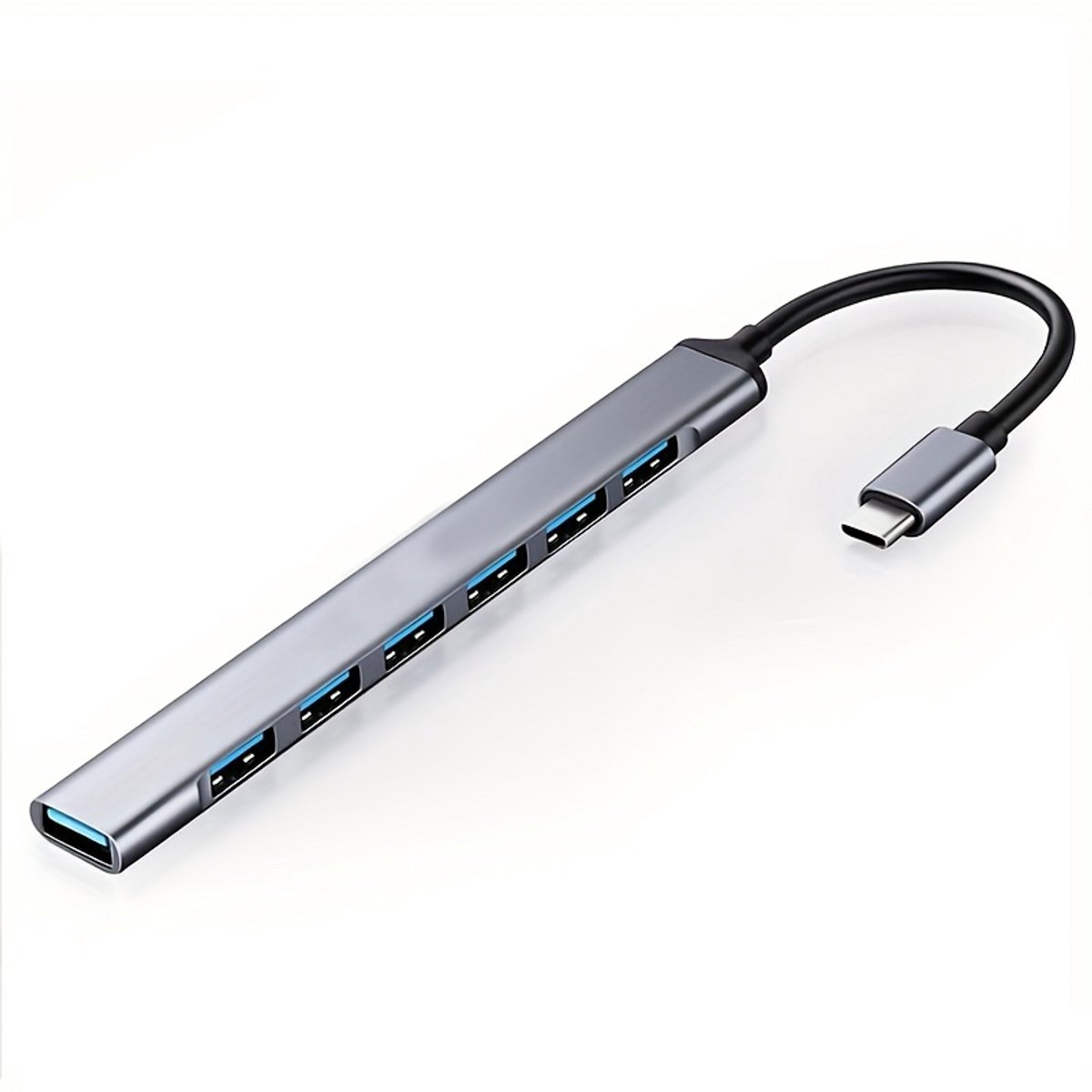USB-C Hub 7-in-1 USB 3.0 – Tot 5 Gbps – Aluminium – Compacte USB-C Adapter voor Laptop & MacBook