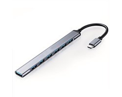 USB-C Hub 7-in-1 USB 3.0 – Tot 5 Gbps – Aluminium – Compacte USB-C Adapter voor Laptop & MacBook