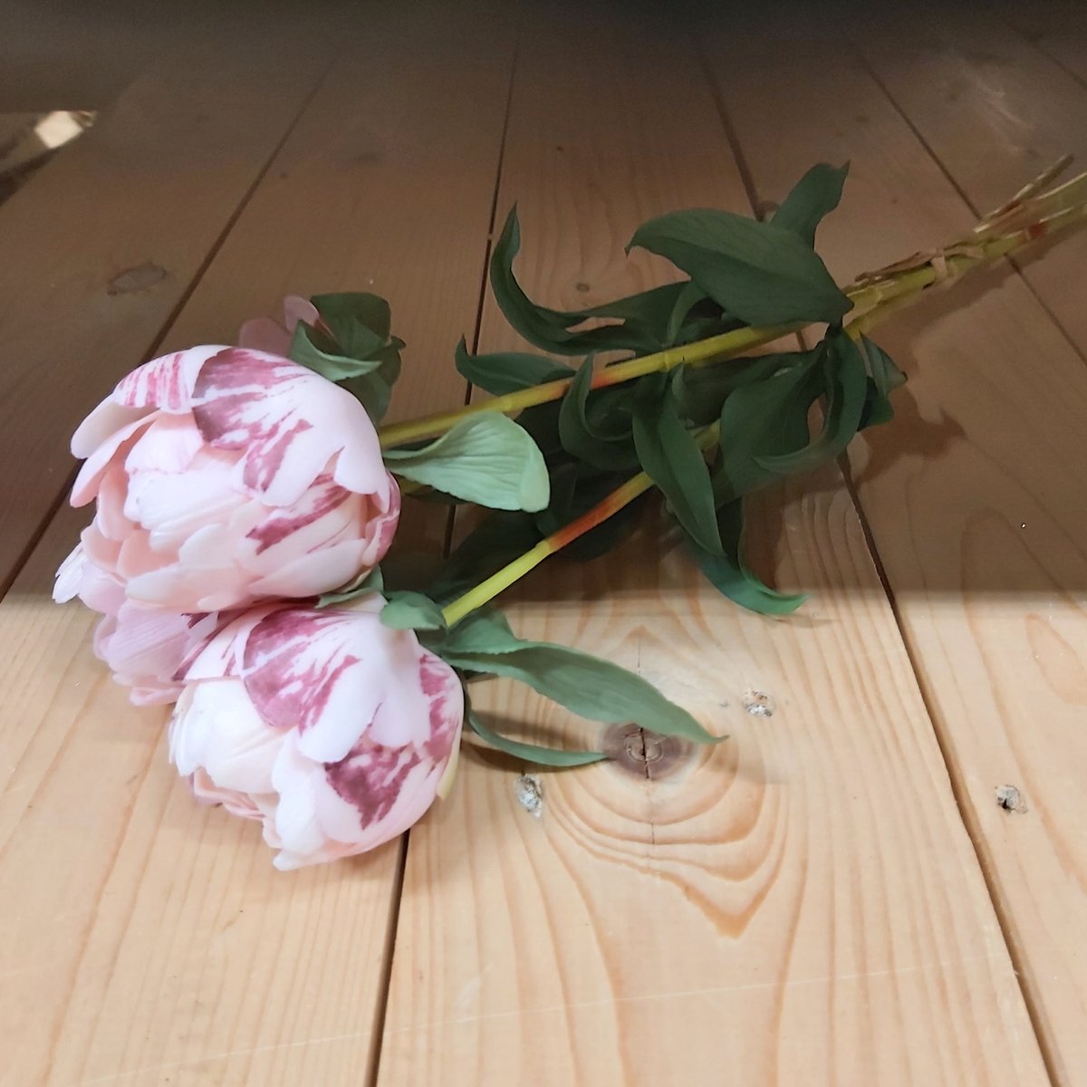 Kunstbloem Paeony Marlie Bundle Roze - 48 cm