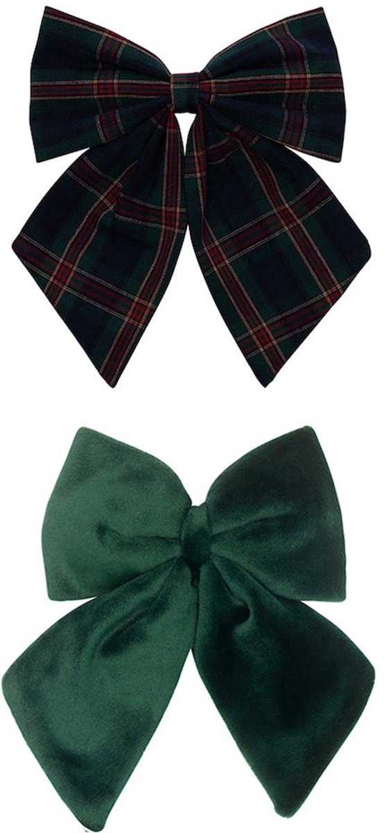 Mimi & Lula 2-pack Tartan Agnes strik haarclip