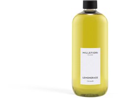 Millefiori Milano - Navulling voor Geurstokjes 500 ml - Lemon Grass - 9 tot 12 maanden