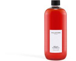 Millefiori Milano - Navulling voor Geurstokjes 500 ml - Mela & Cannella - 9 tot 12 maanden