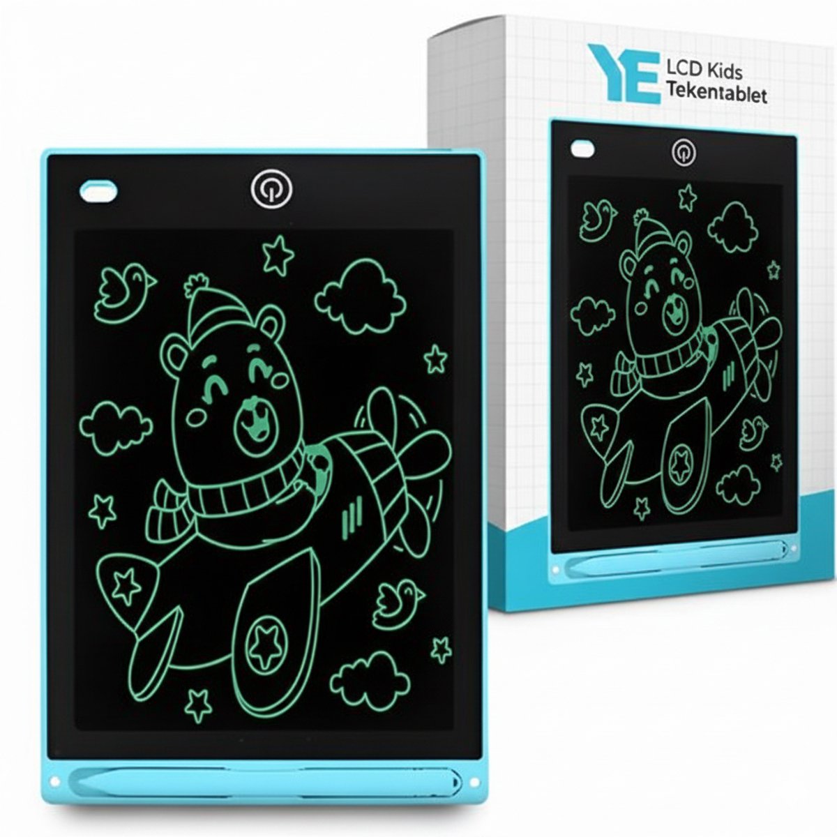 - 12-inch Blauw LCD Teken Tablet voor Kinderen - Kleurrijk Scherm - STEM Montessori Speelgoed - Cadeau voor Meisjes van 3 tot 5 Jaar - Perfect voor Tekenen en Schrijven - Verjaardagscadeau