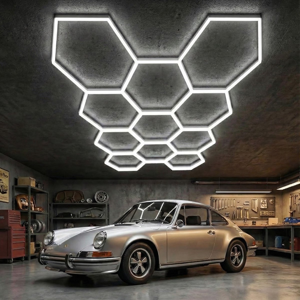 Hexagon verlichting Set | 11 hexagons | 385W | 6000K | incl. Accessiores