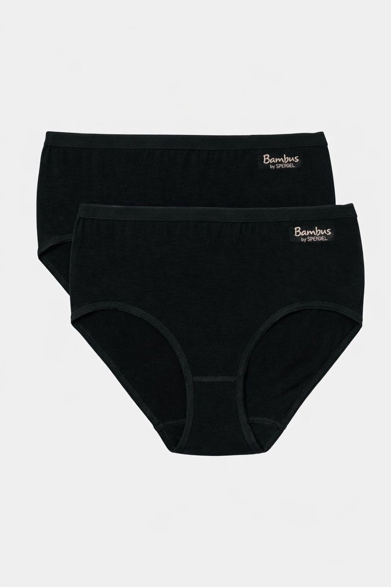 Speidel Bamboe Bamboo Bambus Swenja Dames Midislip 2 Pack - Zwart
