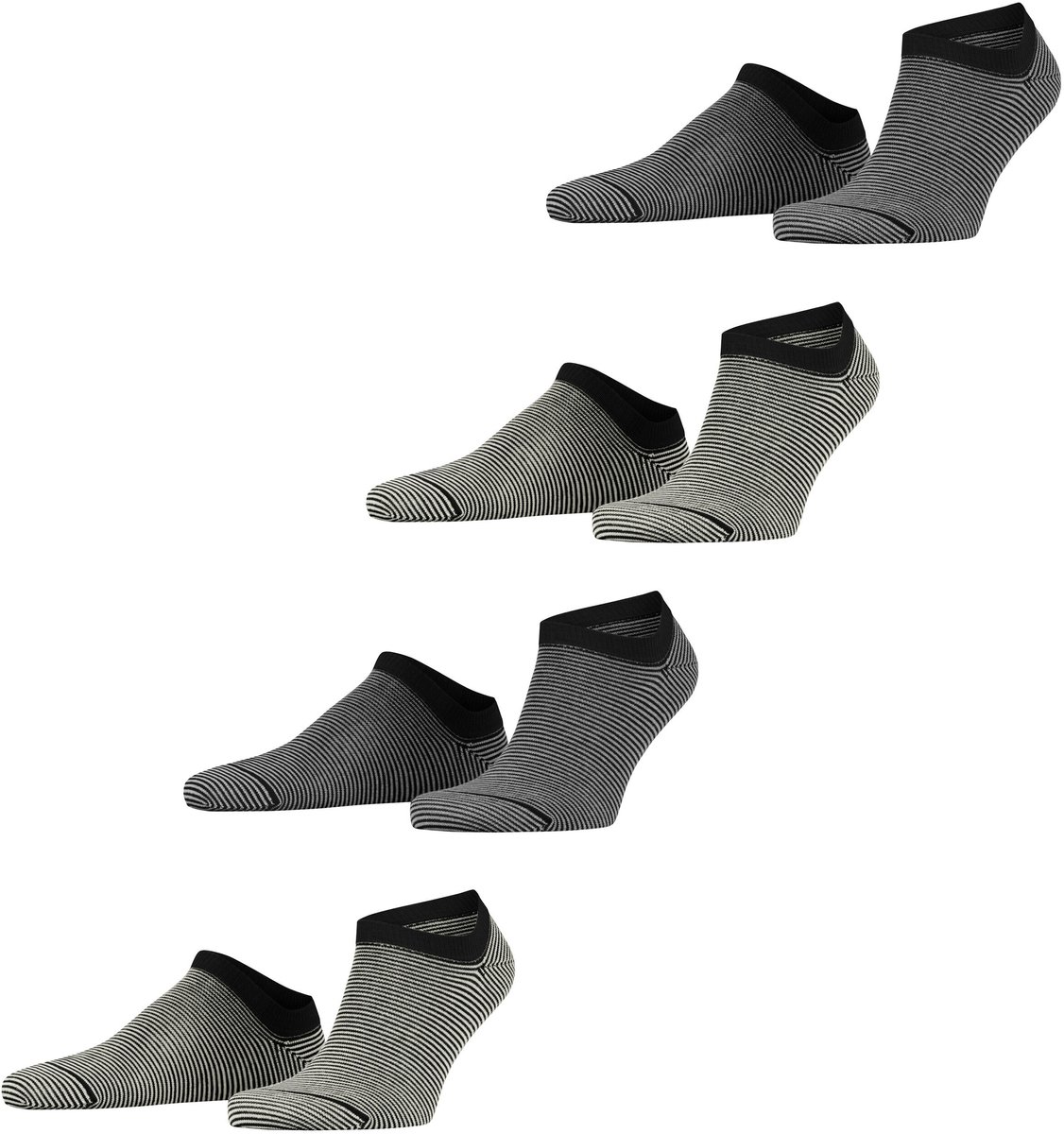 Esprit Sneakersokken Allover Stripe 4-Pack