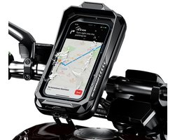 Telefoonhouder voor op de fiets/motor - telefoonhouder fiets - Telefoonhouder voor op het stuur - Touchscreen - Verstelbaar - waterdicht - Zwart