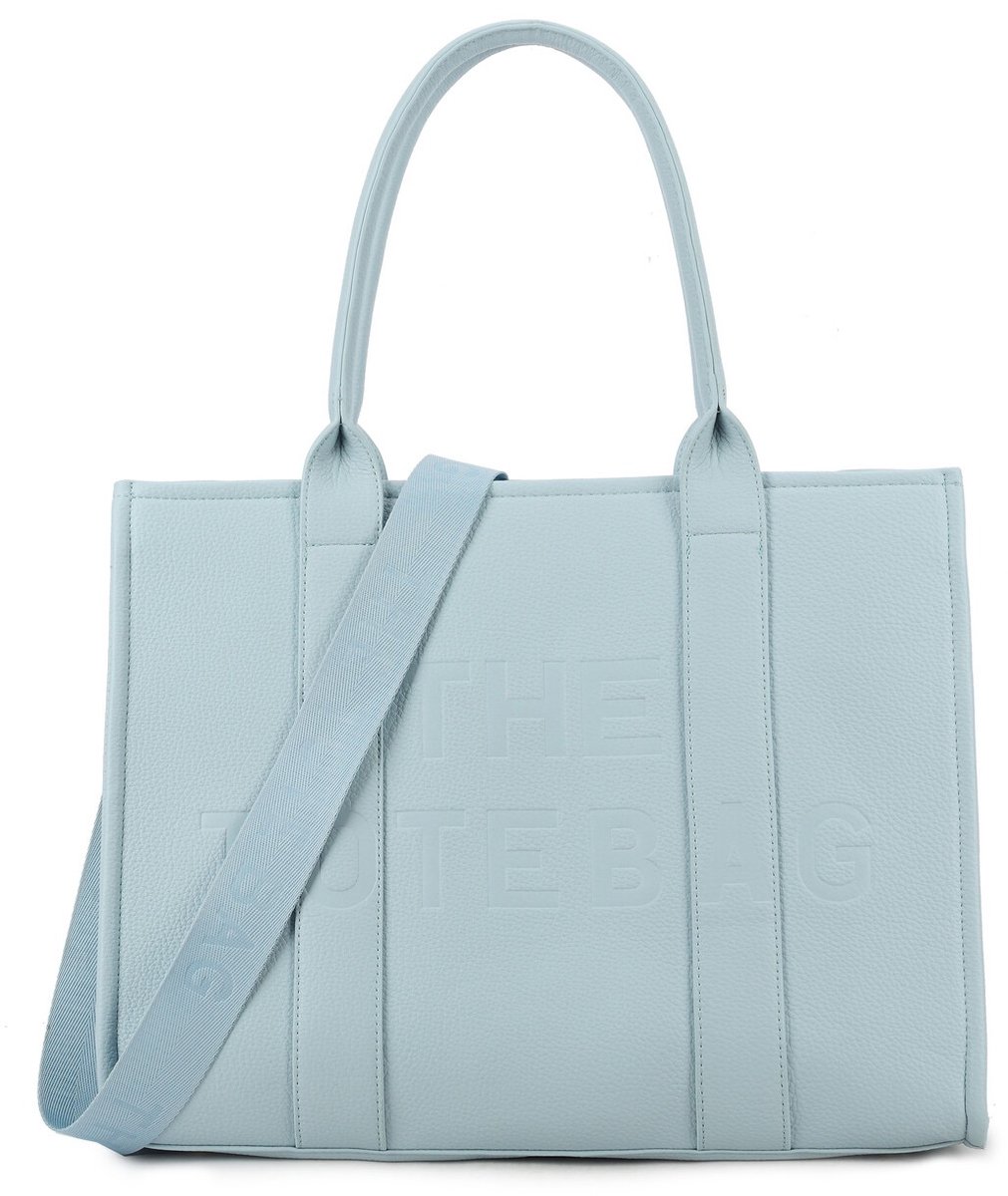 Damestas - The Tote Bag XL - Blauw - 39 x 31 cm - Laptop - Ipad - Schooltas - Akte tas - Rits - Vakken - Luxe voering.