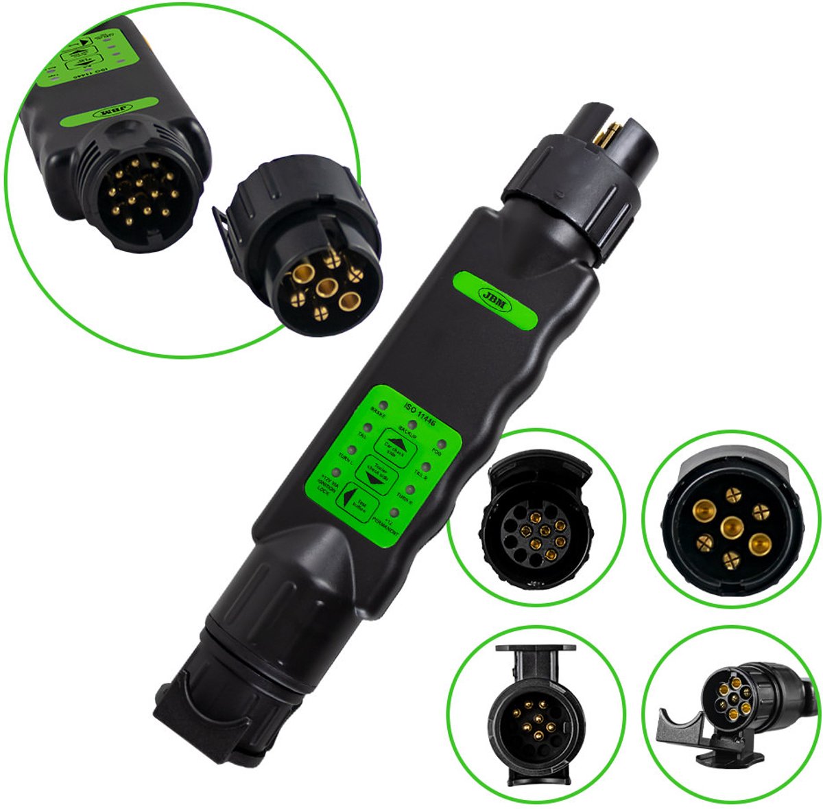 JBM Stekkerdoos tester voor aanhangwagens 7 en 13-pins