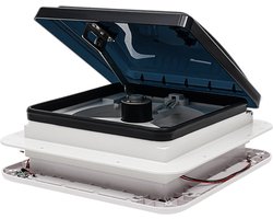 ElevateCommerce – 12V Caravan Dakventilator met LED – RV / Camper Ventilatie Ventilator – Afzuigventilator Dakraam 280×280 mm – Wit