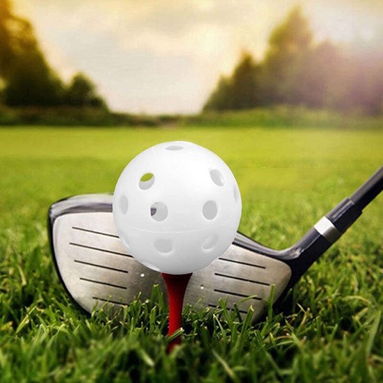 IMPERATORIS® Golf Oefenballen - Airflow Ballen - Geperforeerde Plastic Ballen - Voor Training in Tuin en Binnen - Lichtgewicht - Set van 24 - Oranje, rood, geel, blauw, groen, wit van IMPERATORIS — afbeelding 2