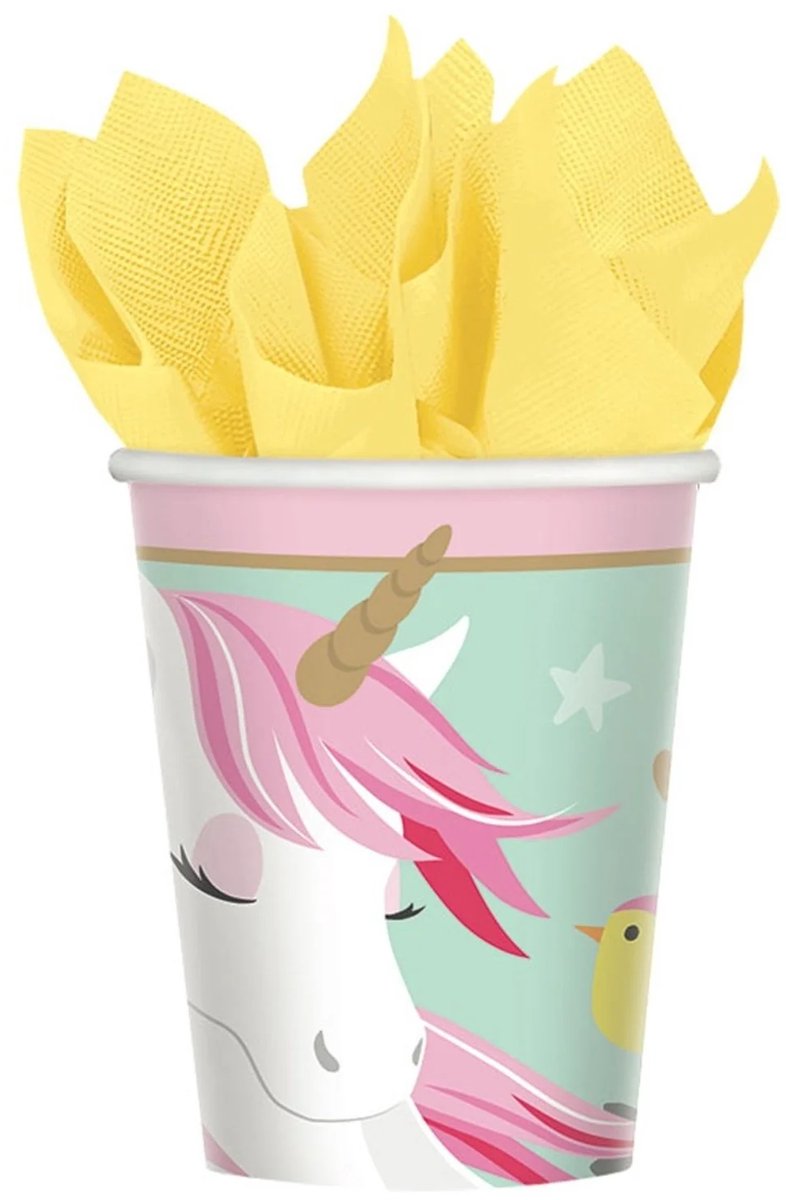 16 Bekers Unicorn , Karton, Wegwerp, Verjaardag, Kinderen .