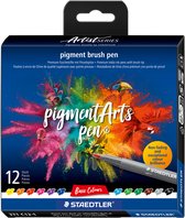 STAEDTLER - Artist Series - pigment brush pen 12 kleuren basic colours