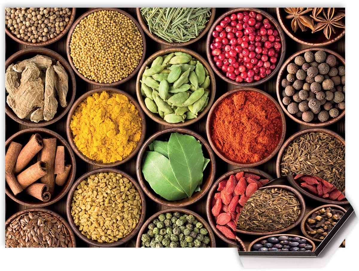 KitchenArt - Spice Harmony Spatscherm - 100x65 cm - Spatscherm Achterwand Keuken - Spatwand Keuken