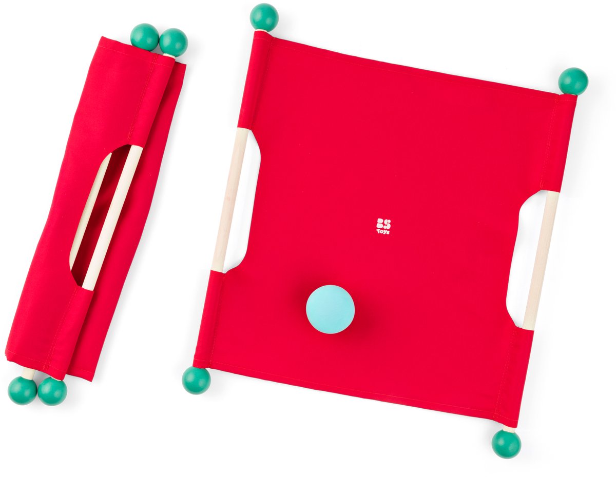 BS Toys - fliptennis - buitenspel - tennisset van fsc hout en stof - vanaf 4 jaar