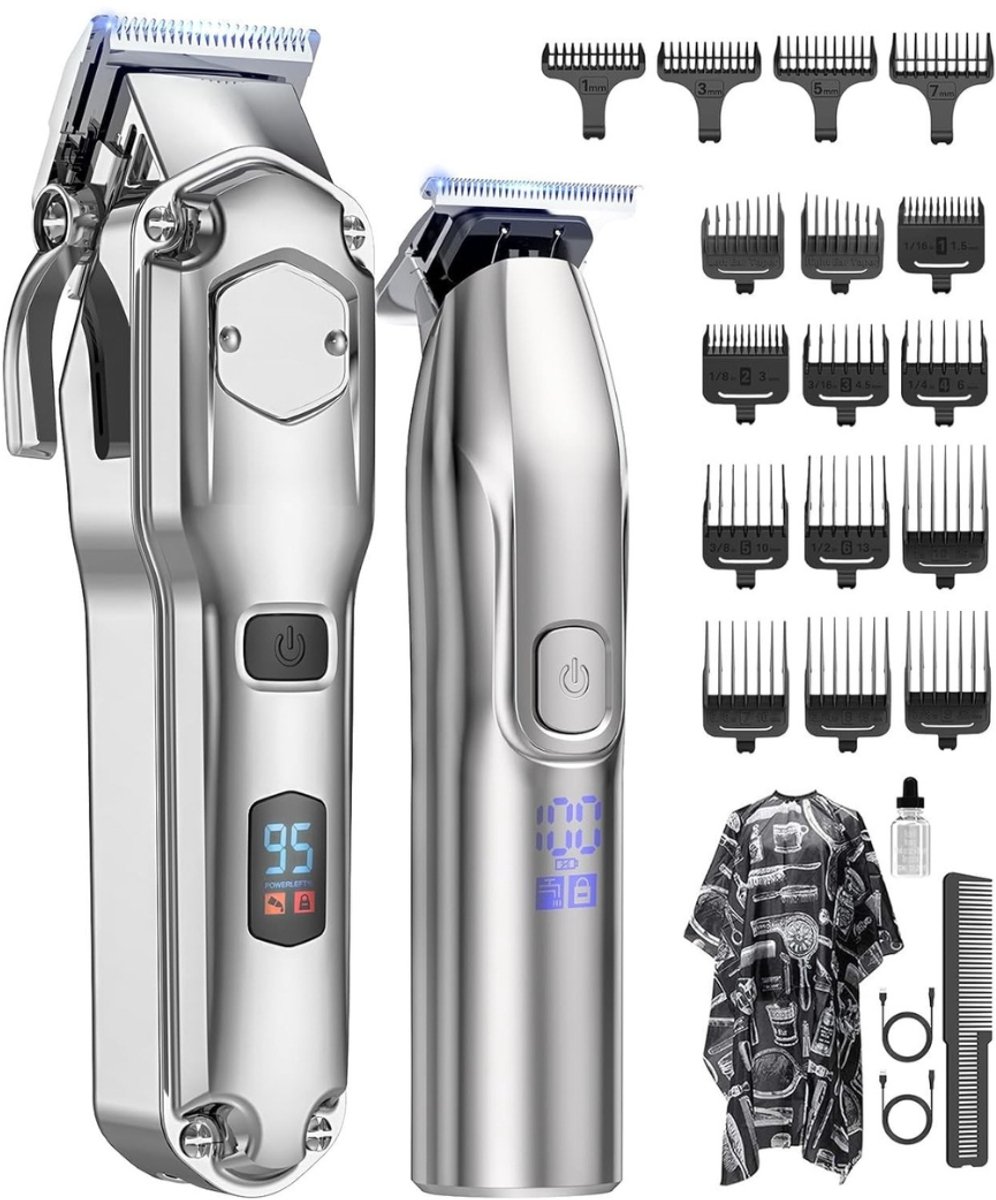 tondeuse - baardtrimmer - 2-in-1 Professionele Haartrimmer voor Mannen, Multifunctionele Lichaamshaar Verwijderaar .