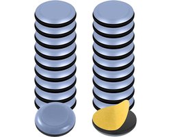 20 stuks Zelfklevende meubelglijders - Teflon Meubelglijders - Vloerglijders - Stoelpootdoppen - Vloerbeschermers - voor tapijt en harde houten vloeren - 20 MM