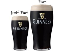 Guinness 1/2 Pint - Original Imperial Stout Tulip design - 2 stuks - Let op: klein glas!