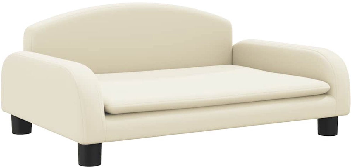 Kinderbank | Kinderstoel | Kinderfauteuil | Kindersofa 70x45x30 cm kunstleer crèmekleurig