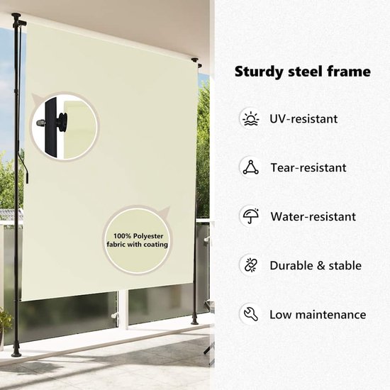 vidaXL 200x270 cm Crème VDXL_145942