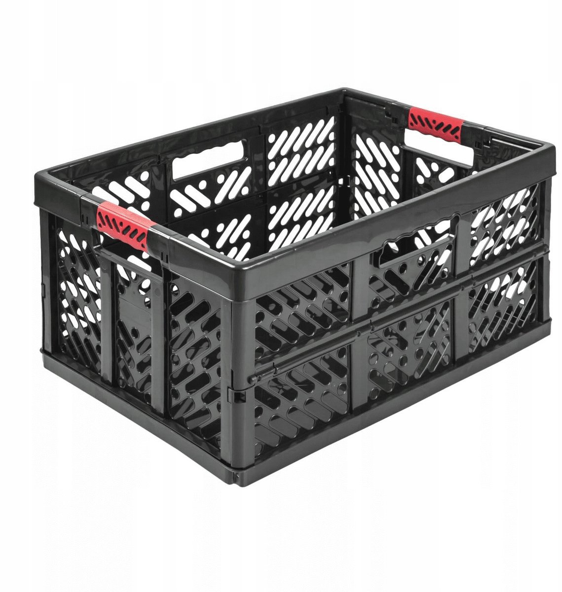 Keeeper - Klappbox - Vouwmand - opvouwbare krat 45 liter zwart en rood