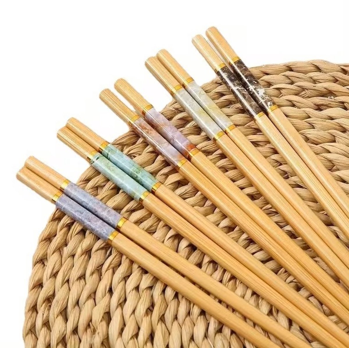 Chinese Eetstokjes / Chopsticks – 5 Sets – 24 cm – Bedrukt Tafelgerei – Herbruikbaar