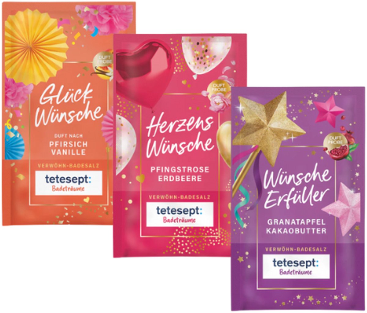 Wintergeur Badschuim - Set van 3 | 3x 50g | Badzout Tetesept - Speciaal voor de wintermaanden