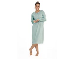 Cocodream Nachthemd 'Blue Dots' - Dames Nachtmode - Lange Mouw - Blauw - Maat M